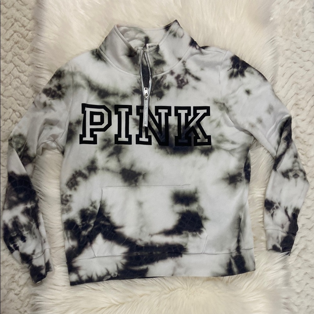 PINK Tie-Dye Pullover Sweatshirt